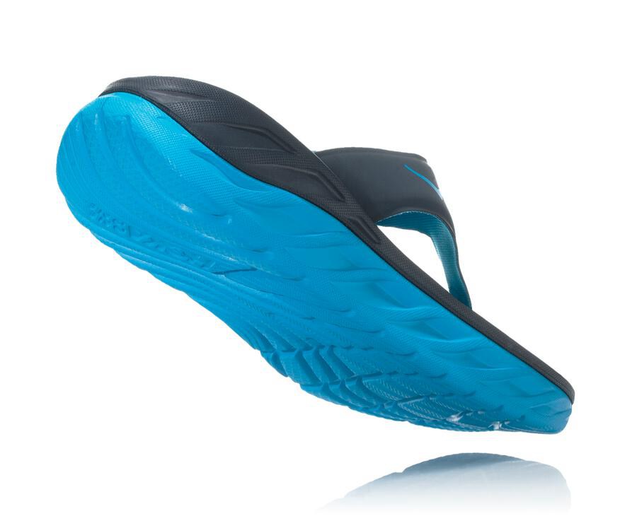 Sandalias Hoka One One Mujer - Ora Recovery Flip - Azul Marino - IZM910375